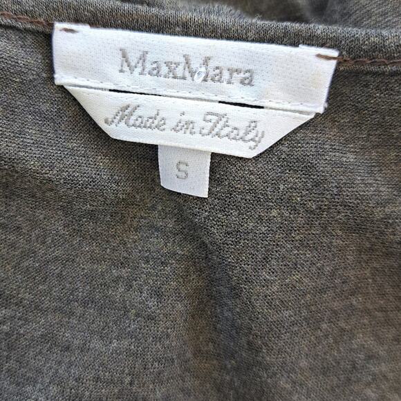 Max Mara Sleeveless Surplus V-neck Top Size Small Neutral Brown - Picture 4 of 8